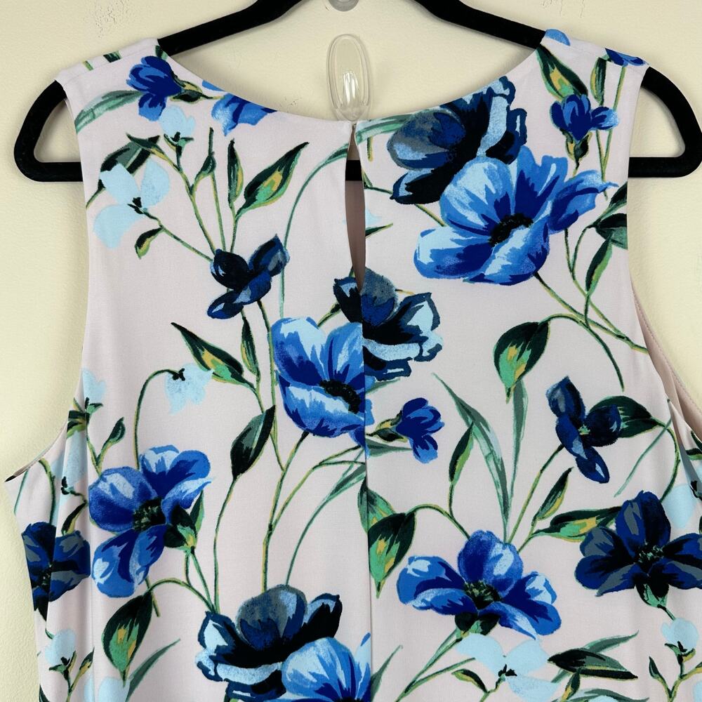 Lauren Ralph Lauren Womens Floral A-Line Dress Size 18 Stretch Coastal Grandma - Picture 5 of 10